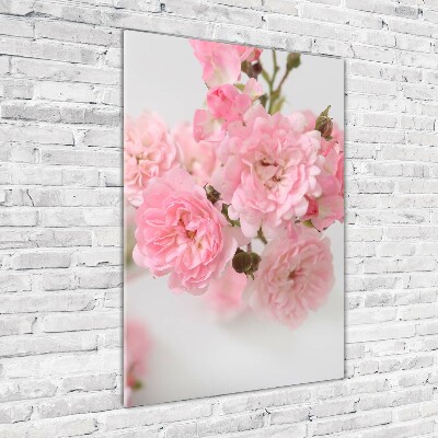 Glass picture wall art Wild Rose