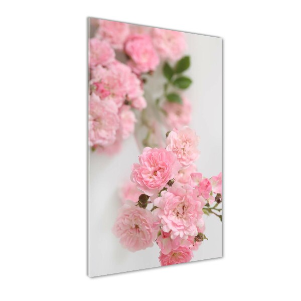 Glass picture wall art Wild Rose