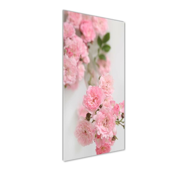 Glass picture wall art Wild Rose