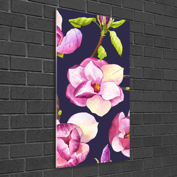 Print on a a glass Magnolia