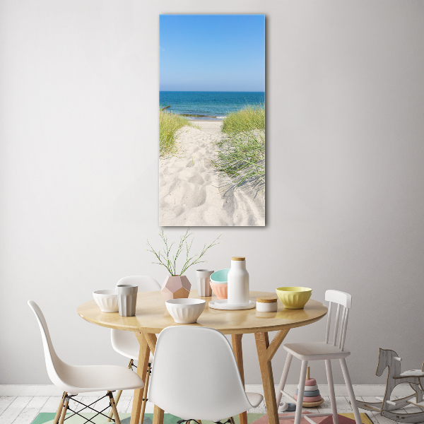 Glass picture wall art Coastal dunes