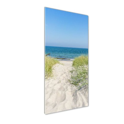 Glass picture wall art Coastal dunes