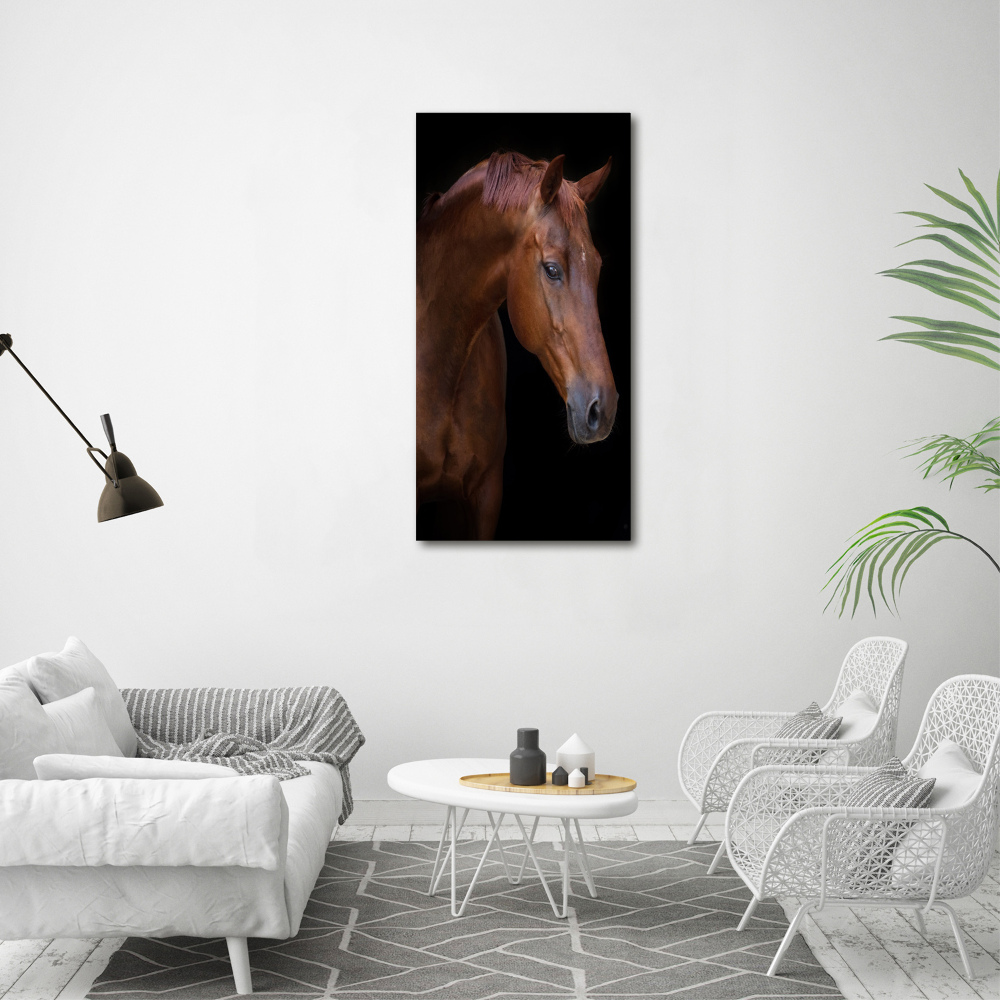 Glass art picture Portrait of a horse