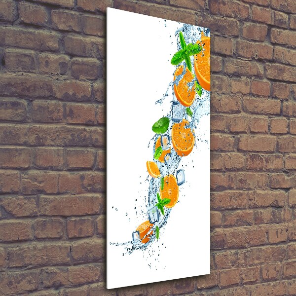 Glass picture wall art Oranges