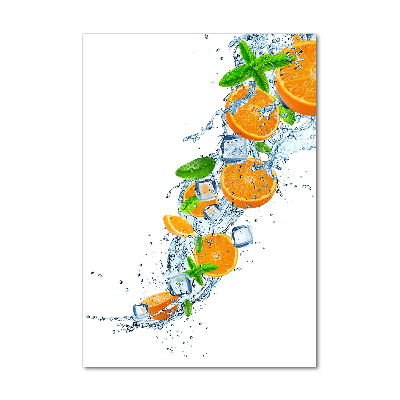 Glass picture wall art Oranges