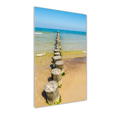 Printed glass wall art Breakwater