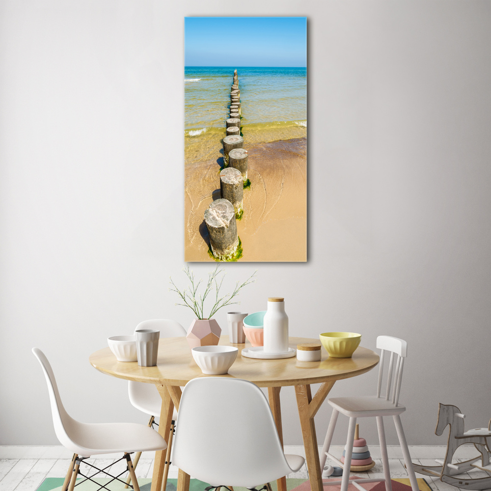 Printed glass wall art Breakwater