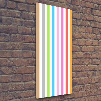 Wall art on glass Colorful stripes