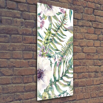 Photo printed on glass Tropical leaves