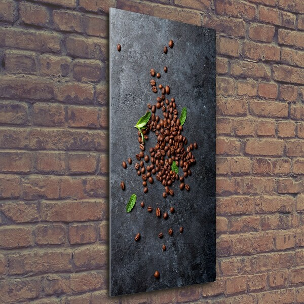 Printed glass wall art Coffee beans