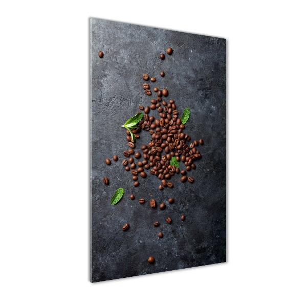 Printed glass wall art Coffee beans