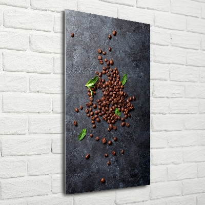 Printed glass wall art Coffee beans