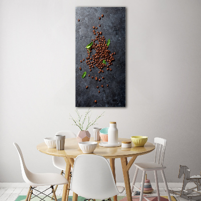 Printed glass wall art Coffee beans