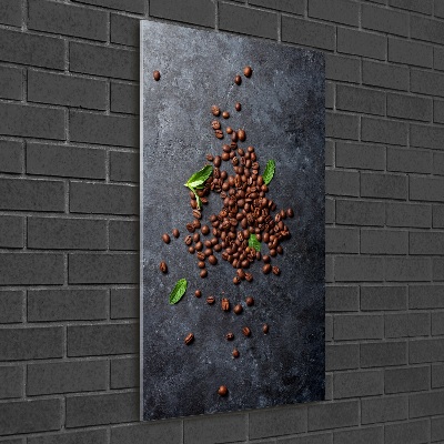 Printed glass wall art Coffee beans