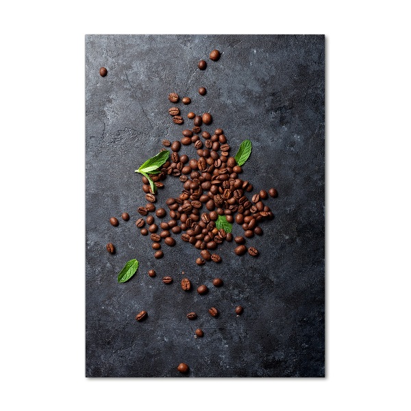 Printed glass wall art Coffee beans