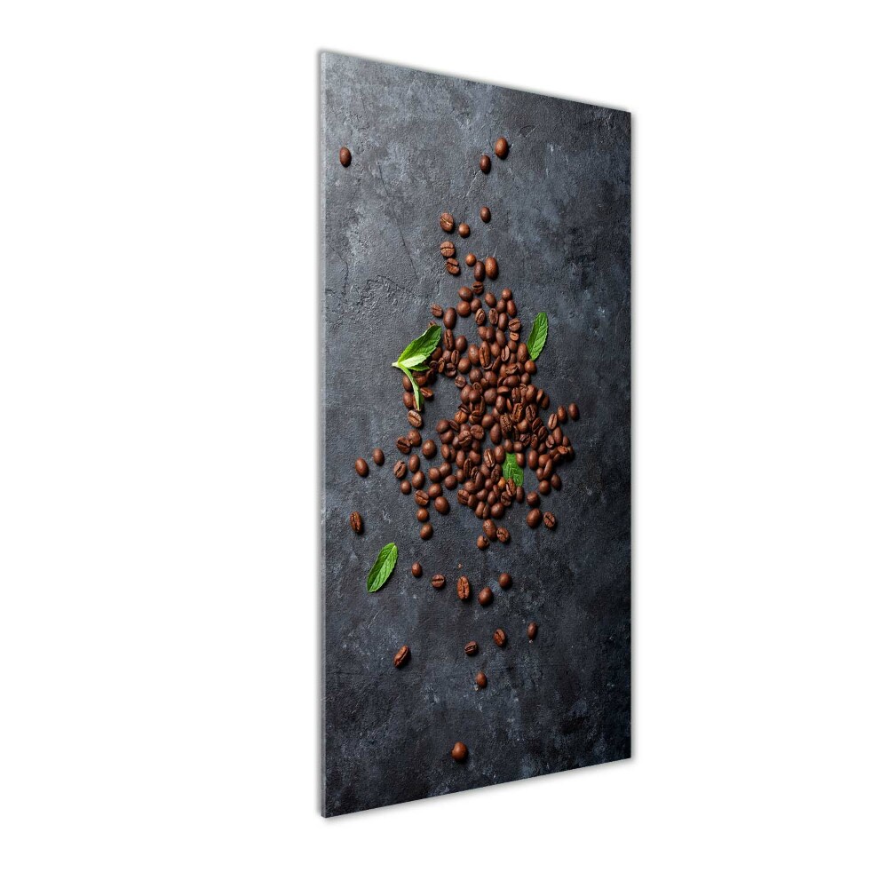 Printed glass wall art Coffee beans