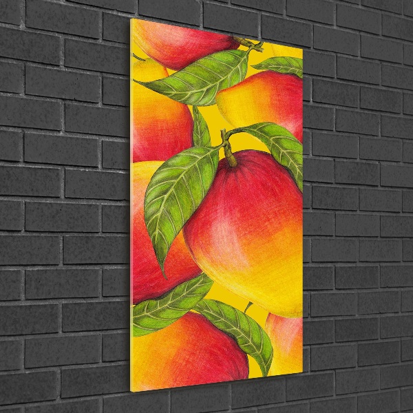 Wall art on glass Mango