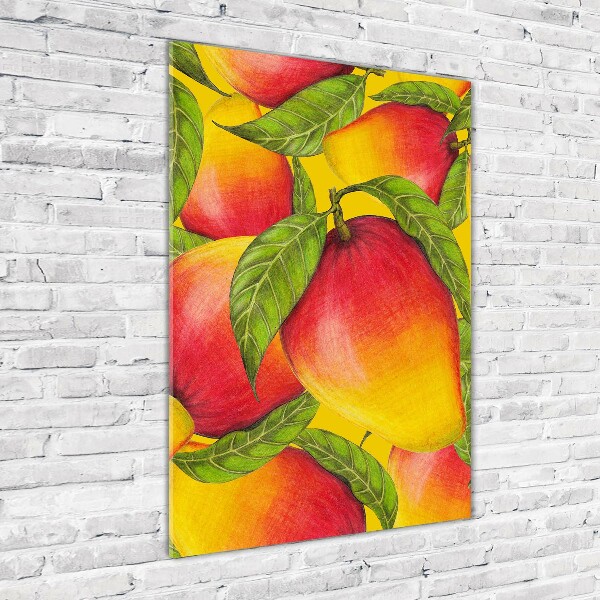 Wall art on glass Mango