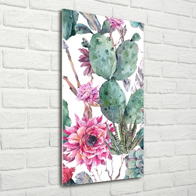 Photo printed on glass Cacti