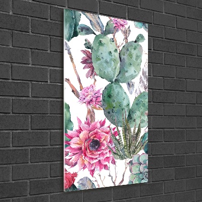 Photo printed on glass Cacti