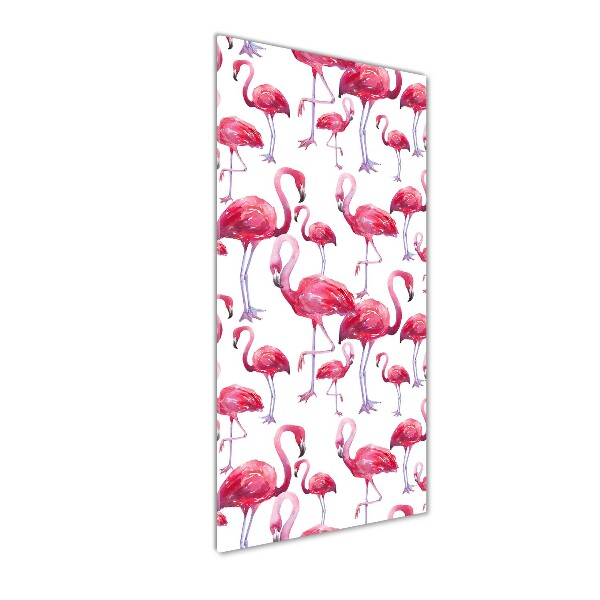 Print on a a glass Flamingos