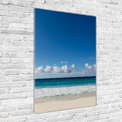 Wall art on glass Tropical beach