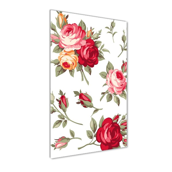 Wall art on glass Wild Rose