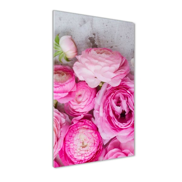 Wall art on glass Pink