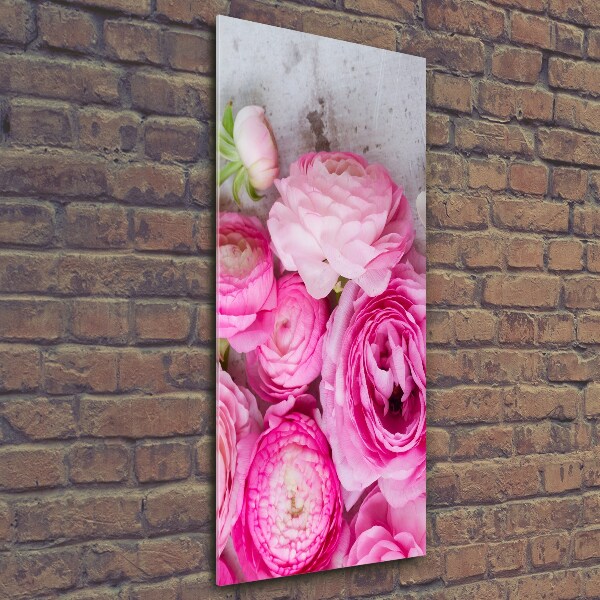 Wall art on glass Pink