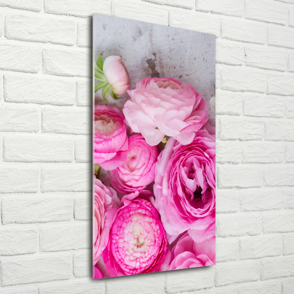 Wall art on glass Pink