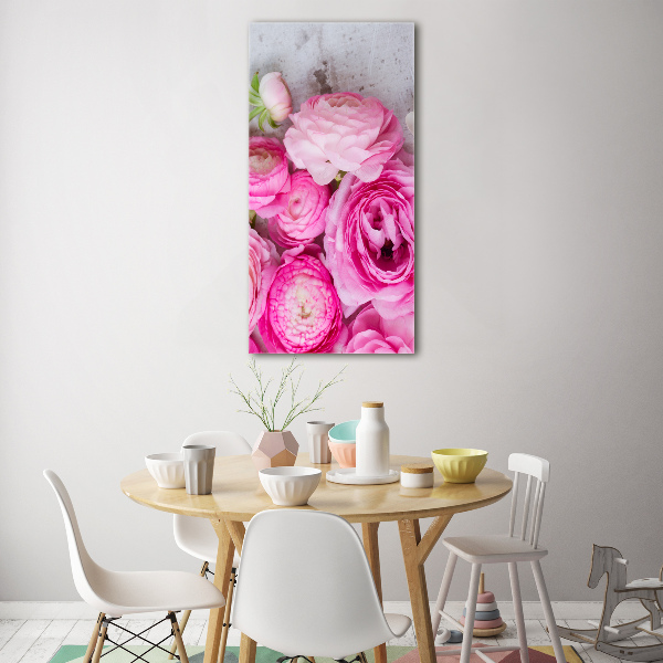 Wall art on glass Pink