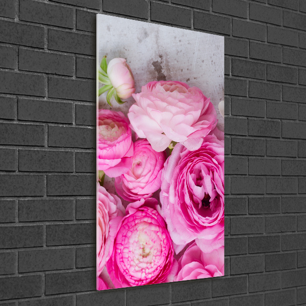 Wall art on glass Pink