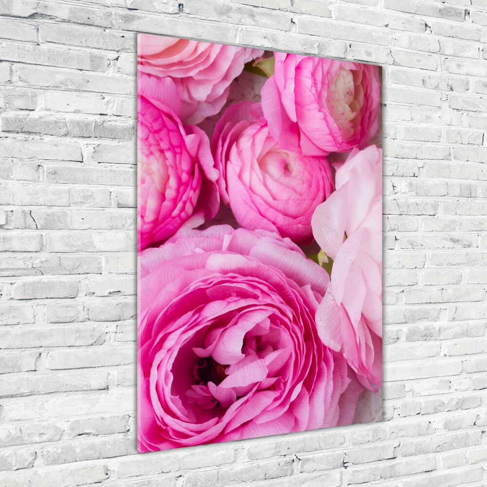 Wall art on glass Pink