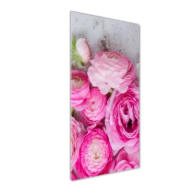 Wall art on glass Pink