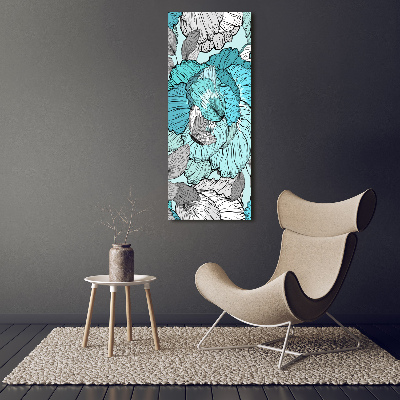 Photo printed on glass Floral pattern