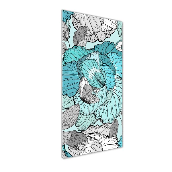 Photo printed on glass Floral pattern