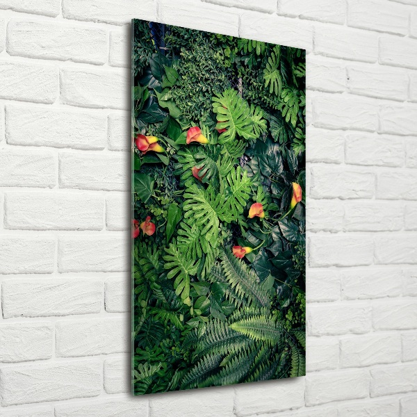 Print on a a glass Tropical plants