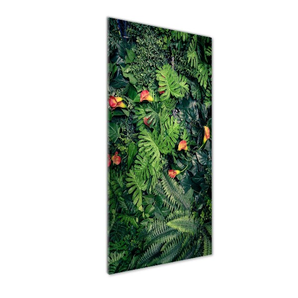 Print on a a glass Tropical plants