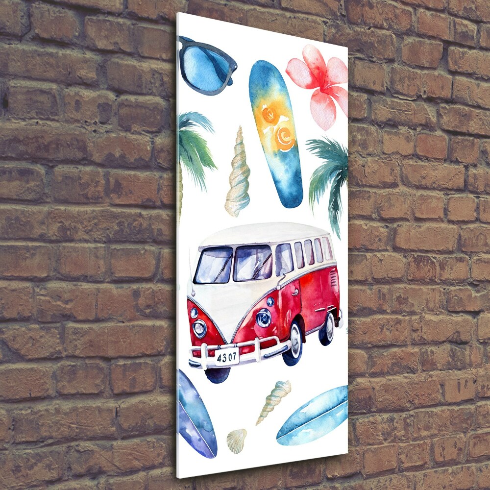 Glass wall art Surfer set