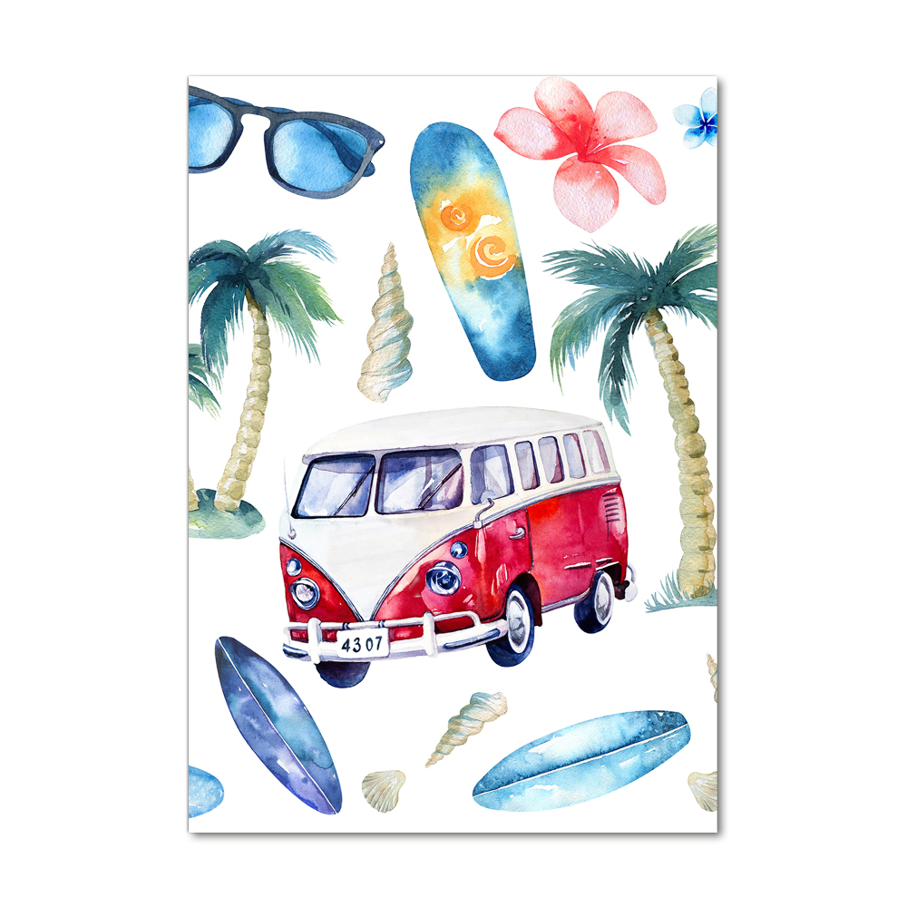 Glass wall art Surfer set