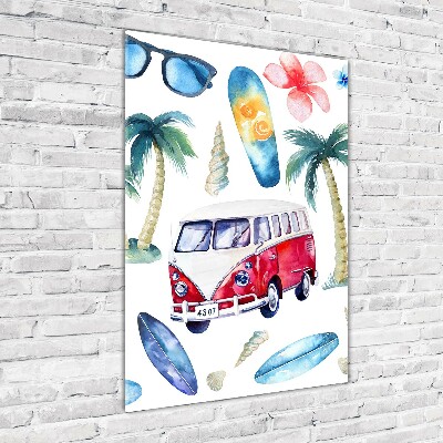 Glass wall art Surfer set