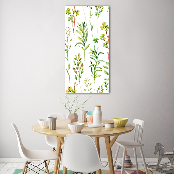 Photo printed on glass Weeds and herbs