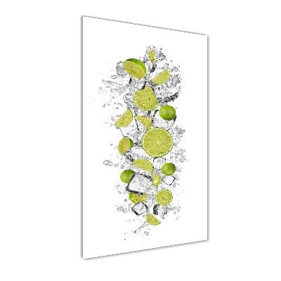 Printed glass wall art Lime