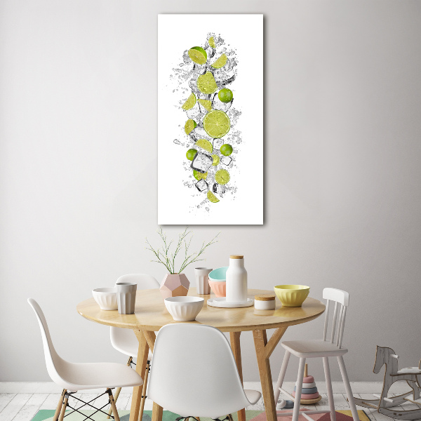 Printed glass wall art Lime