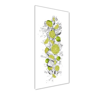 Printed glass wall art Lime