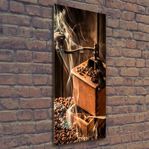 Printed glass wall art Coffee beans