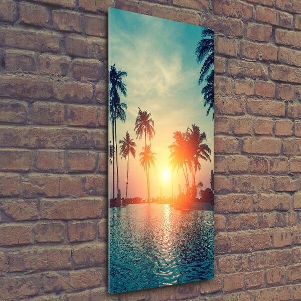 Wall art on glass Tropical beach