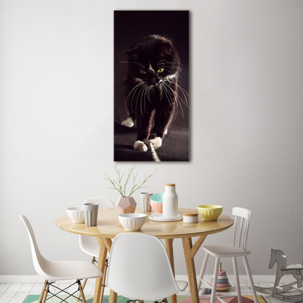 Print on a a glass Black cat