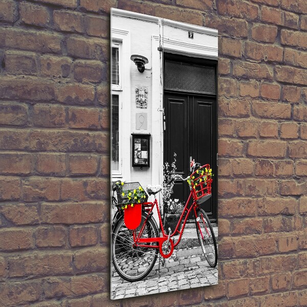 Glass picture wall art City bike