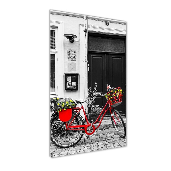 Glass picture wall art City bike